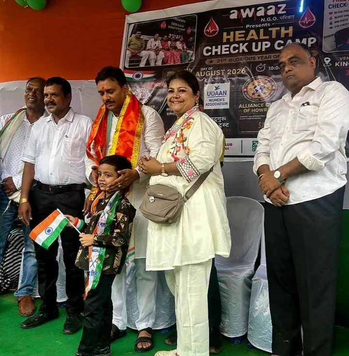  স্বাধীনতা দিবস উপলক্ষে স্বেচ্ছাসেবী সংস্থা আওয়াজের বিনামূল্যে স্বাস্থ্যপরীক্ষা শিবির