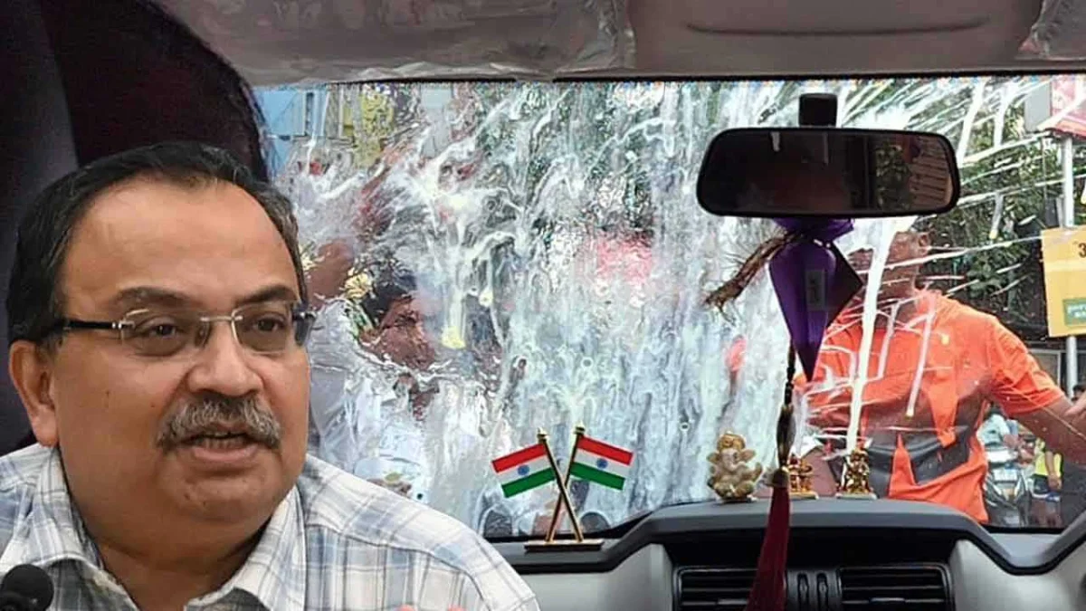 মমতার সভায় যাওয়ার পথে কুণাল ঘোষের গাড়িতে ব্যাপক হামলা, কাঠগড়ায় পুলিশ ও বিজেপি