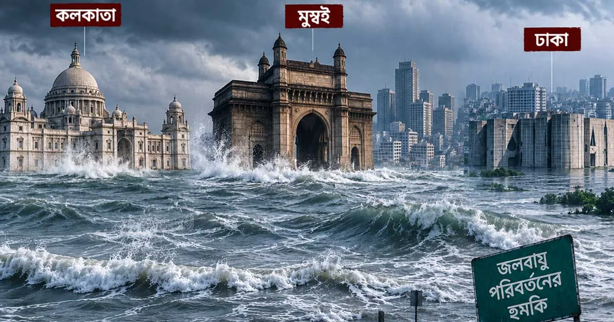 সমুদ্রপৃষ্ঠের দ্রুত বৃদ্ধি: ঢাকা, কলকাতা ও মুম্বইয়ে ১৪০ লক্ষেরও বেশি মানুষ চরম ঝুঁকিতে