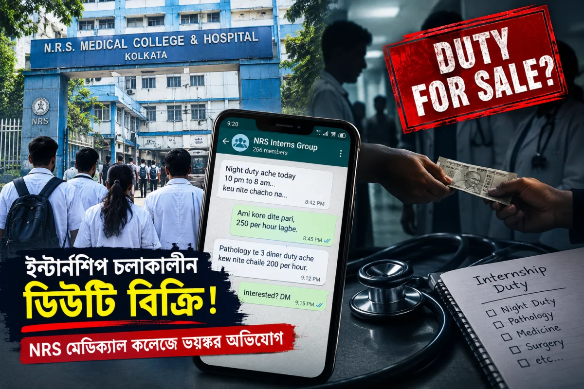 এনআরএস হাসপাতালে ইন্টার্নশিপের ডিউটি কেনাবেচা! হোয়াটসঅ্যাপ চ্যাট ঘিরে তোলপাড়