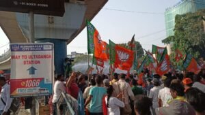 গরমের তীব্র দাবদাহে গেরুয়া বাহিনীর বিকাশ ভবন অভিযান ঘিরে তপ্ত সল্টলেক